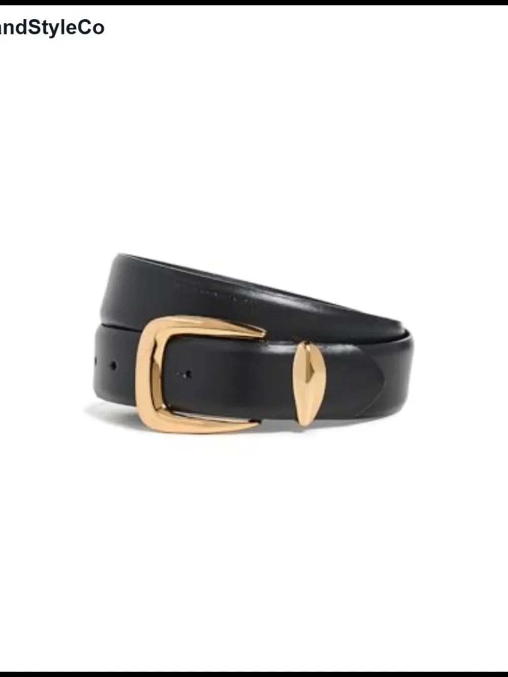 Madewell Chunky Leather Belt Gold-Tone Buckle 1.5in Women's